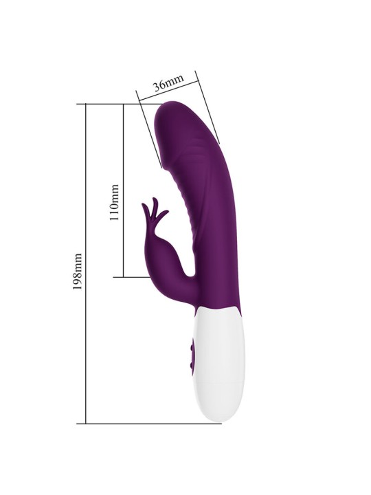 PRETTY LOVE ROGUE MUSE VIBRADOR RABBIT 30 FUNCIONES MORADO