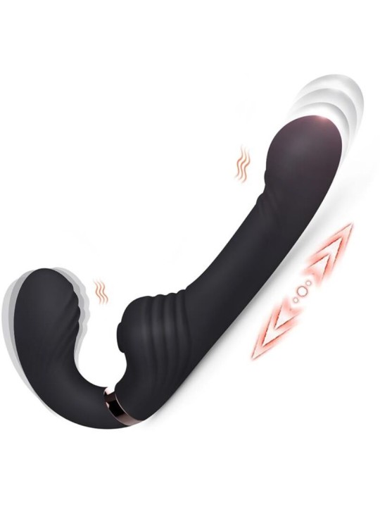 NALONE ALLOW VIBRADOR DOBLE CON ROTACION Y EMPUJE NEGRO