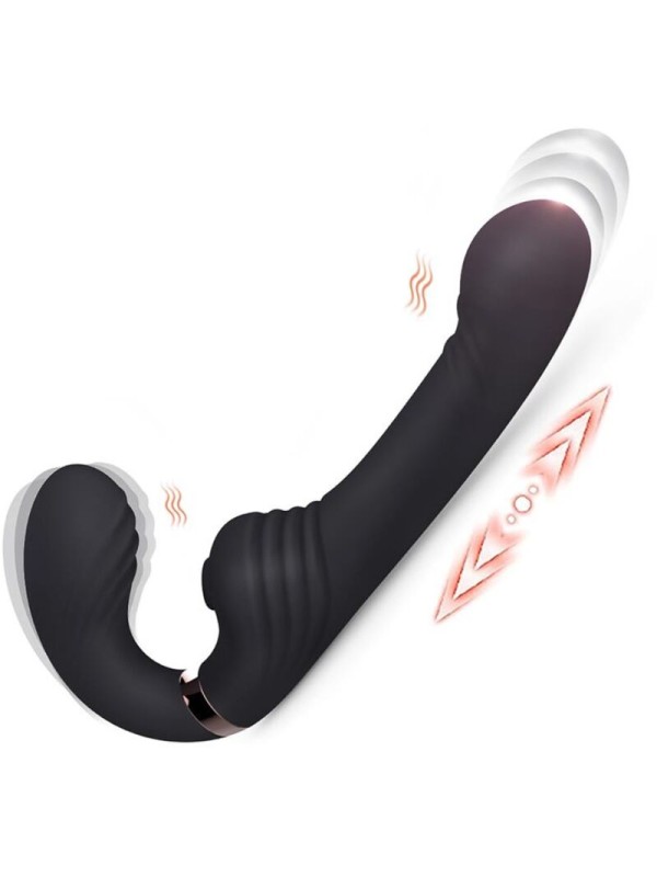 NALONE ALLOW VIBRADOR DOBLE CON ROTACION Y EMPUJE NEGRO