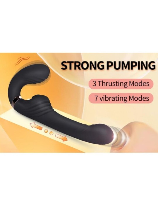NALONE ALLOW VIBRADOR DOBLE CON ROTACION Y EMPUJE NEGRO