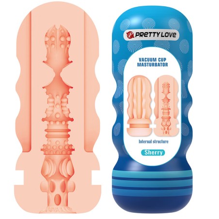 PRETTY LOVE SHERRY MASTURBADOR VAGINA CON VENTOSA Y TEXTURAS INTERNAS