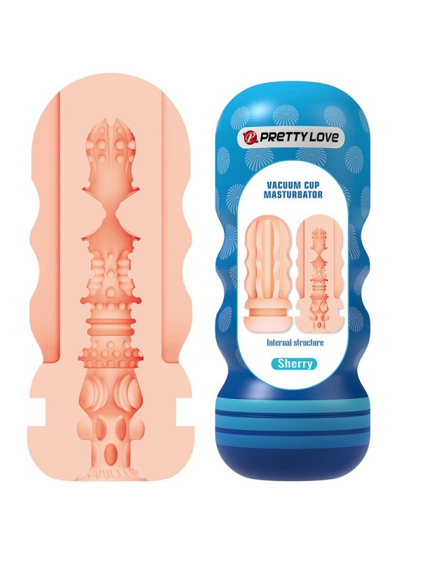 PRETTY LOVE SHERRY MASTURBADOR VAGINA CON VENTOSA Y TEXTURAS INTERNAS