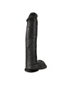 KING COCK DILDO REALISTA CON TESTICULOS 38 CM COLOR NEGRO