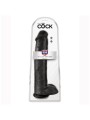 KING COCK DILDO REALISTA CON TESTICULOS 38 CM COLOR NEGRO