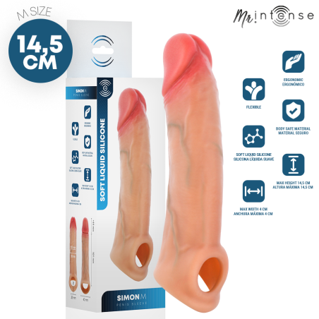 MR INTENSE SIMON M FUNDA PARA EL PENE SILICONA 145 CM O 4 CM