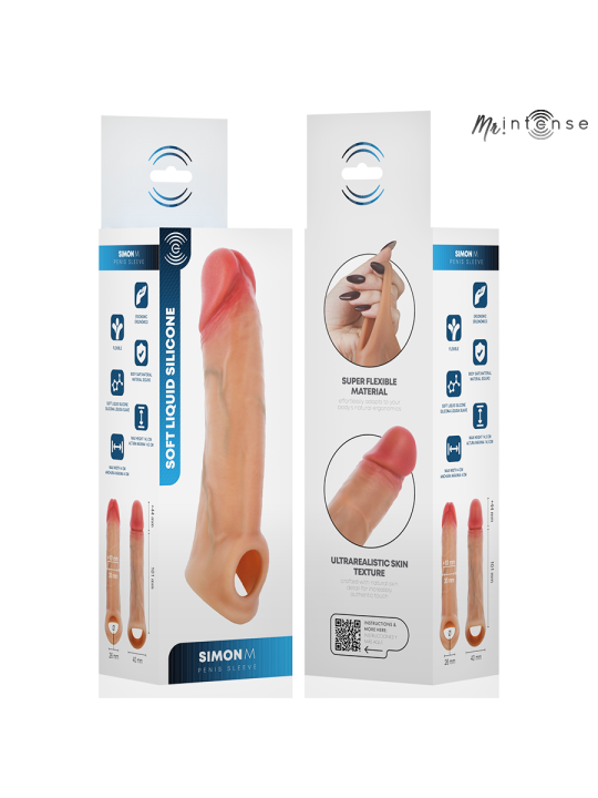 MR INTENSE SIMON M FUNDA PARA EL PENE SILICONA 145 CM O 4 CM