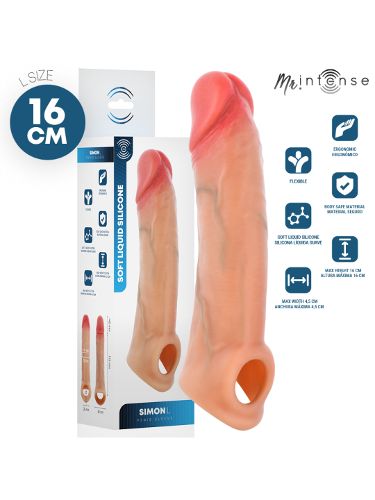 MR INTENSE SIMON L FUNDA PARA PENE SILICONA 16 CM O 45 CM