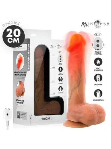 MR INTENSE LOGAN DILDO VIBRADOR SILICONA CON EFECTO CALOR Y CONTROL REMOTO 20 CM O 41 CM