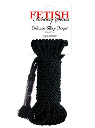 FETISH FANTASY SERIES CUERDA DE SEDA DELUXE NEGRA 975 M