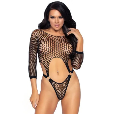 LEG AVENUE BODY TANGA DE MANGA LARGA TALLA UNICA BLANCO