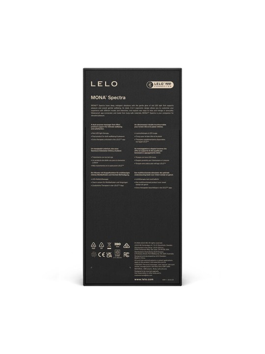 LELO MONA SPECTRA MASAJEADOR INTIMO CON LUZ ROJA RECARGABLE APP CONTROL