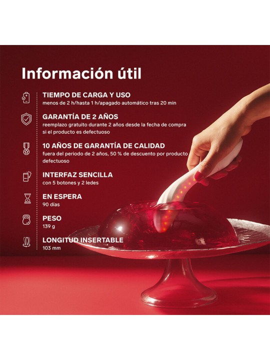 LELO MONA SPECTRA MASAJEADOR INTIMO CON LUZ ROJA RECARGABLE APP CONTROL