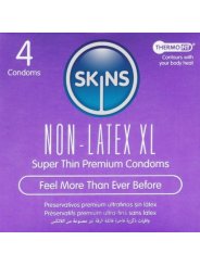 SKINS PRESERVATIVOS SIN LATEX XL PACK 4