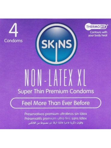 SKINS PRESERVATIVOS SIN LATEX XL PACK 4