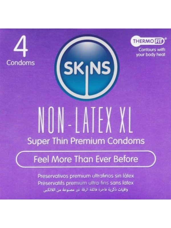SKINS PRESERVATIVOS SIN LATEX XL PACK 4