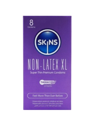 SKINS PRESERVATIVOS SIN LATEX XL PACK 8