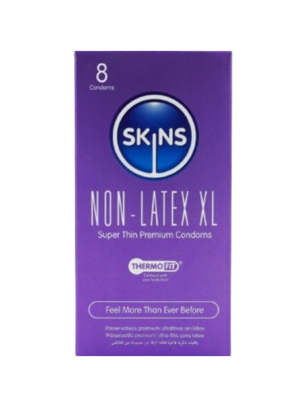 SKINS PRESERVATIVOS SIN LATEX XL PACK 8