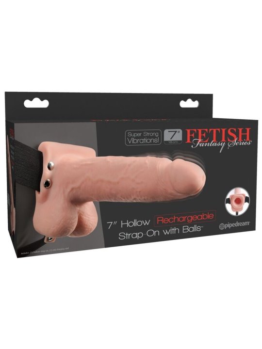 FETISH FANTASY SERIES STRAP ON HUECO REALISTA VIBRADOR CON TESTICULOS 178 CM