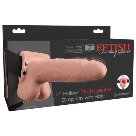 FETISH FANTASY SERIES STRAP ON HUECO REALISTA VIBRADOR CON TESTICULOS 178 CM