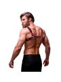 FETISH SUBMISSIVE ATTITUDE ARNES ECOPIEL PECHO HOMBRE NEGRO ROJO