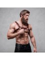 FETISH SUBMISSIVE ATTITUDE ARNES ECOPIEL PECHO HOMBRE NEGRO ROJO