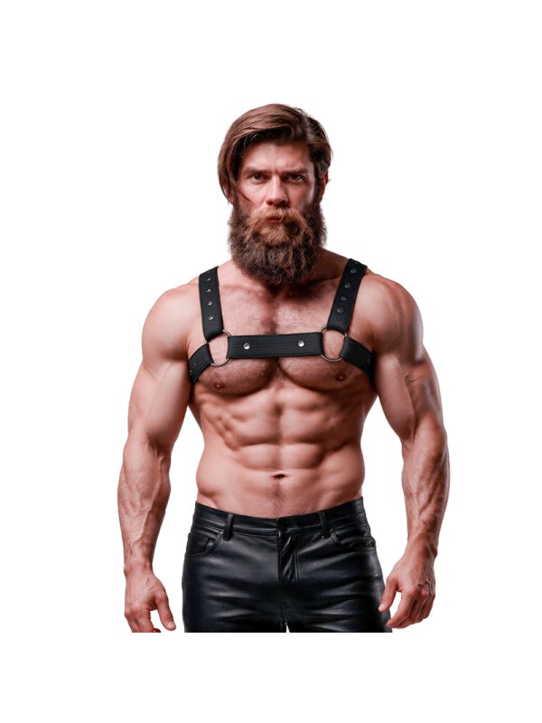 FETISH SUBMISSIVE ATTITUDE ARNES DEPORTIVO AJUSTABLE NEOPRENO PECHO HOMBRE
