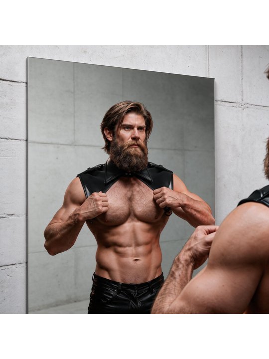 FETISH SUBMISSIVE ATTITUDE ARNES BRIGADE AJUSTABLE ECOPIEL CUELLO HOMBRE
