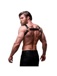 FETISH SUBMISSIVE ATTITUDE ARNES BULLDOG AJUSTABLE NEOPRENO PECHO CRUZADO CON CREMALLERAS HOMBRE