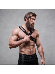 FETISH SUBMISSIVE ATTITUDE ARNES ECOPIEL PECHO CRUZADO CON REMACHES HOMBRE
