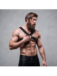 FETISH SUBMISSIVE ATTITUDE ARNES ECOPIEL PECHO CRUZADO CON TACHUELAS HOMBRE