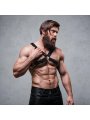 FETISH SUBMISSIVE ATTITUDE ARNES BULLDOG AJUSTABLE ECOPIEL PECHO CRUZADO HOMBRE
