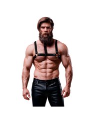 FETISH SUBMISSIVE ATTITUDE ARNES AJUSTABLE ECOPIEL PECHO CON COLLAR HOMBRE