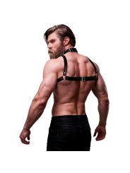 FETISH SUBMISSIVE ATTITUDE ARNES AJUSTABLE ECOPIEL PECHO CON COLLAR HOMBRE