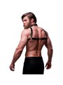 FETISH SUBMISSIVE ATTITUDE ARNES AJUSTABLE ECOPIEL PECHO CON COLLAR HOMBRE