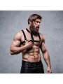 FETISH SUBMISSIVE ATTITUDE ARNES AJUSTABLE ECOPIEL PECHO CON COLLAR HOMBRE