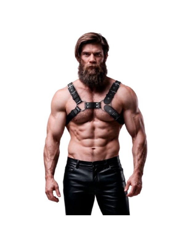 FETISH SUBMISSIVE ATTITUDE ARNES BULLDOG AJUSTABLE ECOPIEL PECHO HOMBRE