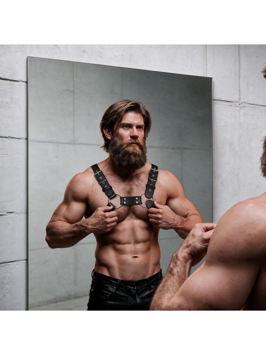 FETISH SUBMISSIVE ATTITUDE ARNES BULLDOG AJUSTABLE ECOPIEL PECHO HOMBRE