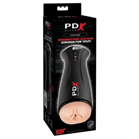 PDX ELITE MASTURBADOR CON SUCCION INTERMITENTE Y VIBRACION FAP GASM