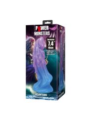 POWER MONSTERS ATLANTEANS DILDO REALISTICO CON VENTOSA 19 CM O 5 CM AZUL Y MORADO
