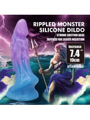 POWER MONSTERS ATLANTEANS DILDO REALISTICO CON VENTOSA 19 CM O 5 CM AZUL Y MORADO