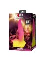 POWER MONSTERS RIPPLIED MONSTER DILDO FANTASIA CON VENTOSA 225 CM O 55 CM ROSA Y AMARILLO