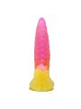 POWER MONSTERS RIPPLIED MONSTER DILDO FANTASIA CON VENTOSA 225 CM O 55 CM ROSA Y AMARILLO