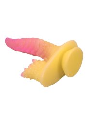 POWER MONSTERS RIPPLIED MONSTER DILDO FANTASIA CON VENTOSA 225 CM O 55 CM ROSA Y AMARILLO