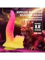 POWER MONSTERS RIPPLIED MONSTER DILDO FANTASIA CON VENTOSA 225 CM O 55 CM ROSA Y AMARILLO