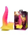 POWER MONSTERS RIPPLIED MONSTER DILDO FANTASIA CON VENTOSA 225 CM O 55 CM ROSA Y AMARILLO