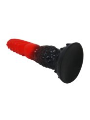 POWER MONSTERS FIRE DRAGON DILDO FANTASIA CON VENTOSA 245 CM O 58 CM ROJO Y NEGRO