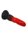 POWER MONSTERS FIRE DRAGON DILDO FANTASIA CON VENTOSA 245 CM O 58 CM ROJO Y NEGRO