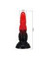 POWER MONSTERS FIRE DRAGON DILDO FANTASIA CON VENTOSA 245 CM O 58 CM ROJO Y NEGRO