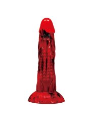 POWER MONSTERS MINOTAUR DILDO FANTASIA CON VENTOSA 21 CM O 5 CM ROJO Y NEGRO