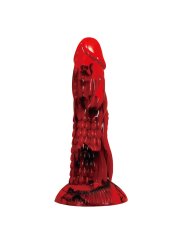 POWER MONSTERS MINOTAUR DILDO FANTASIA CON VENTOSA 21 CM O 5 CM ROJO Y NEGRO